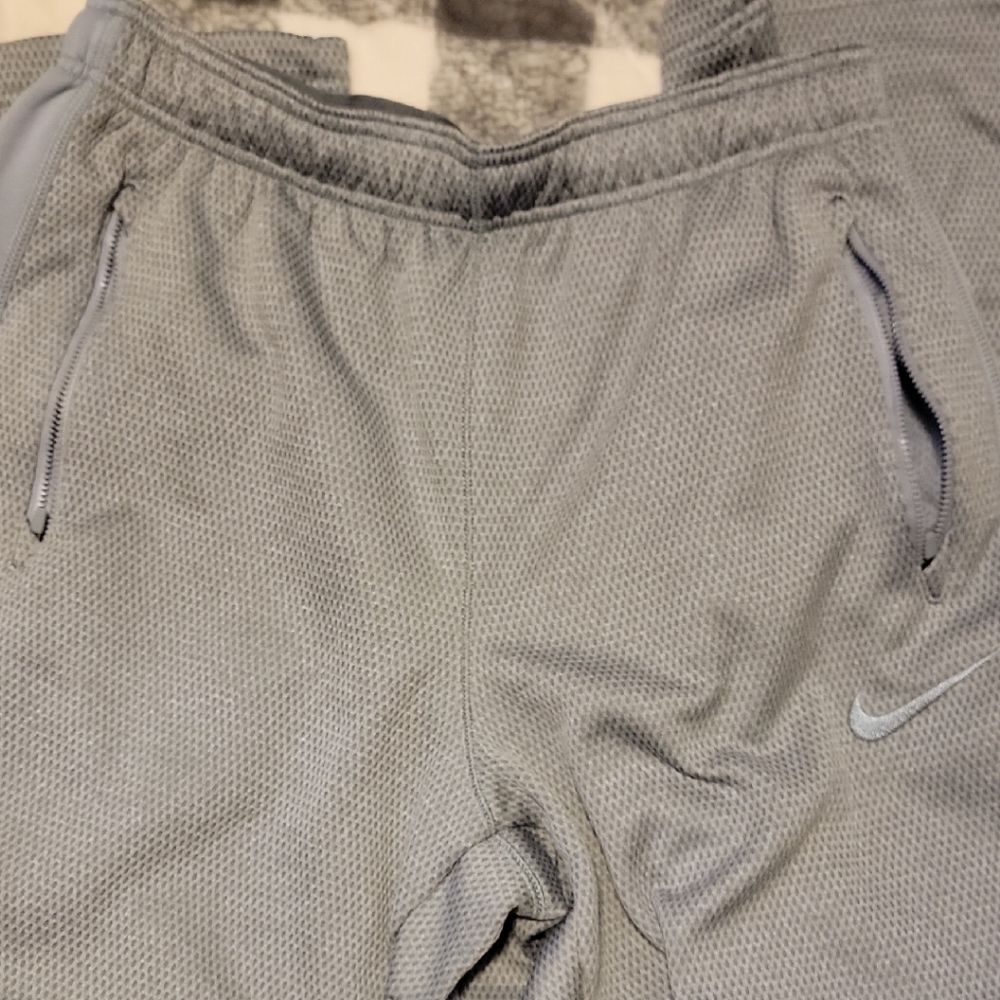 Nike Light Gray Mesh and soft liner sweats large